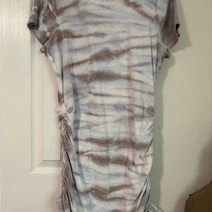 NWT Victorias Secret L Tie-Dye Ruched T-Shirt Dress